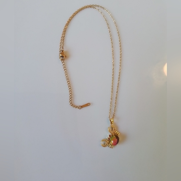 Gold Crab Pendant Necklace - Picture 6 of 7